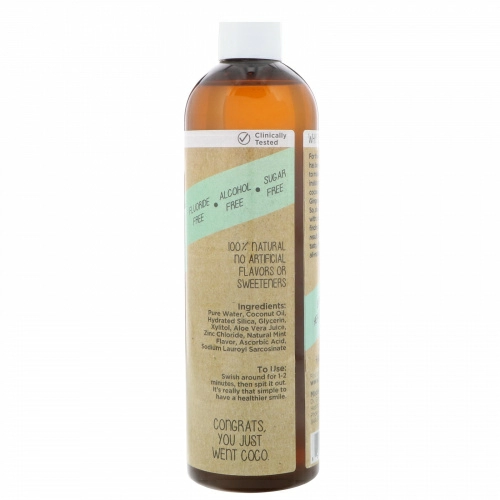 Dr. Ginger's, Ополаскиватель для полости рта с кокосом, Кокос и мята, 12 ж. унц.(350 мл)