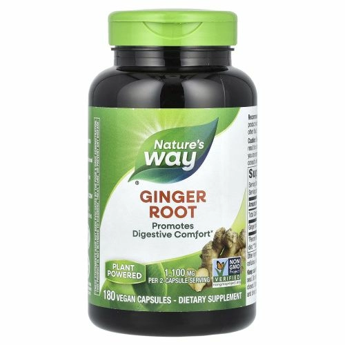 Nature's Way, Корень имбиря, 550 мг, 180 капсул