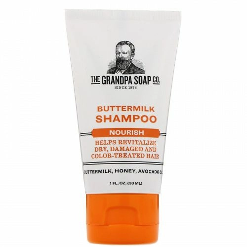 Grandpa's, Шампунь с пахтой, «Питание», 30 мл (1 жидк. унция)