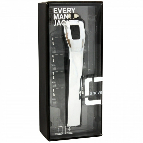 Every Man Jack, Ручная бритва, Серебро, 1 бритва, 4 картриджа