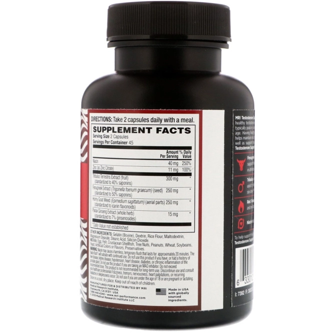 MRI, Средство для поддержания уровня тестостерона, 90 капсул