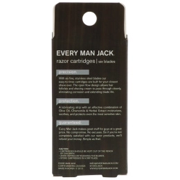 Every Man Jack, Сменные лезвия для бритья, шесть лезвий, для чувствительной кожи, 4 лезвия