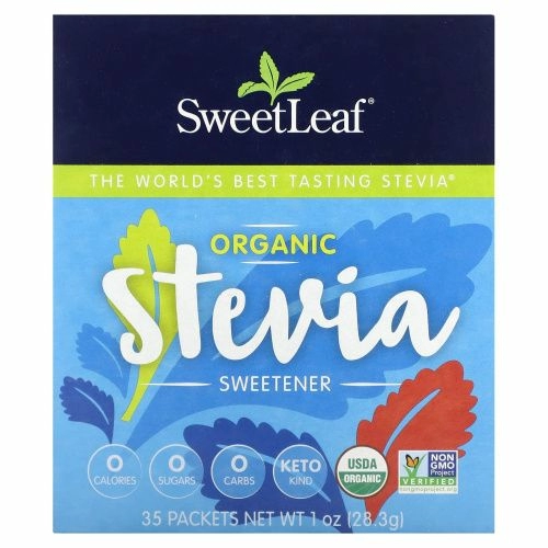 Sweetleaf, Порошок подсластителя из стевии - органический 35 шт.