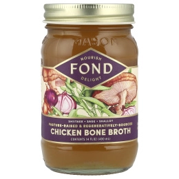 FOND Bone Broth, бульон из куриных костей, шиитаке и шалфея, 400 мл (14 жидк. унций)