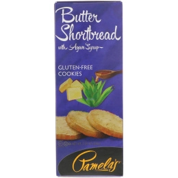 Pamela's Products, Gluten-Free Cookies, Butter Shortbread with Agave Syrup, 7.25 oz (206 g)