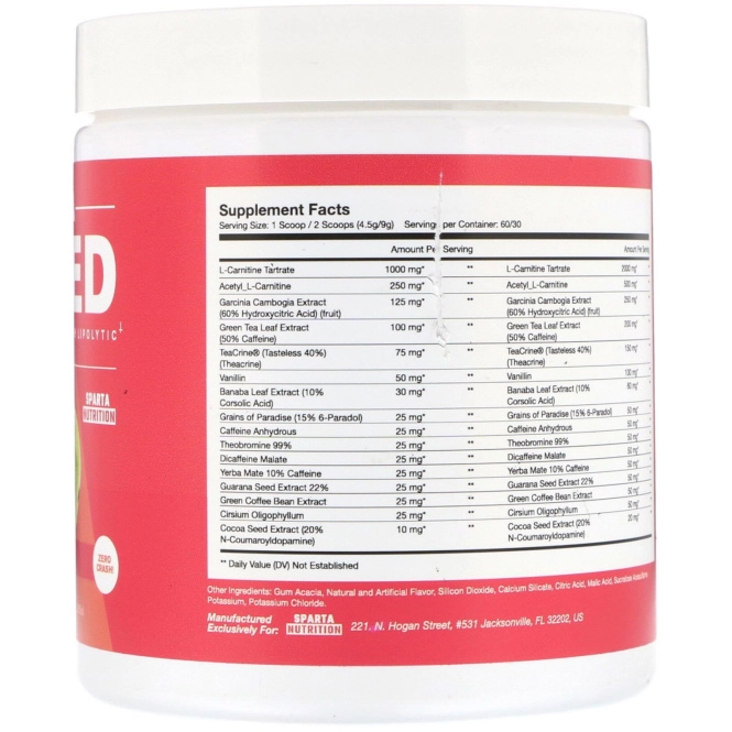 Sparta Nutrition, Сверхмощный жиросжигатель высшего качества с липолитическим эффектом высшего качества Hydra Shred, гуава, 9,52 унц. (270 г)