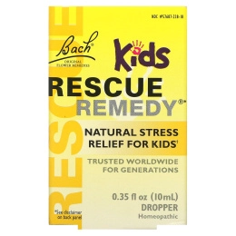 Bach Original Flower Remedies Kids Rescue Remedy, естественное снятие стресса для детей, формула без спирта