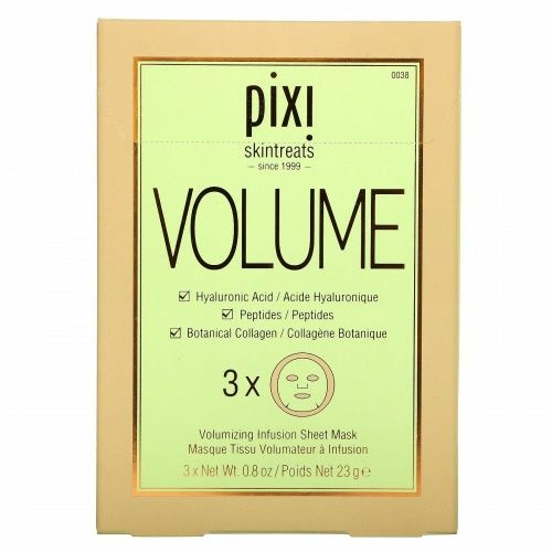 Pixi Beauty, Skintreats, Volume, Volumizing Infusion  Sheet Mask, 3 Sheets, 0.80 oz (23 g) Each
