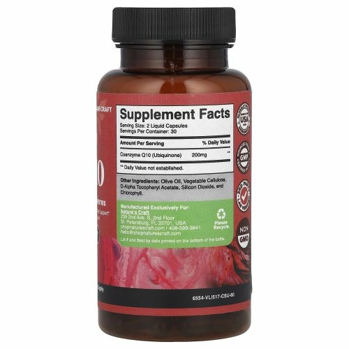 Nature's Craft, CoQ10`` 60 жидких капсул