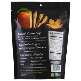 Bare Snacks, Baked Crunchy, Organic Apple Chips, Cinnamon, 3 oz (85 g)