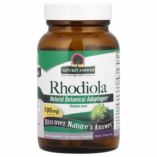 Nature's Answer, Корень родиолы, 60 вегетарианских капсул