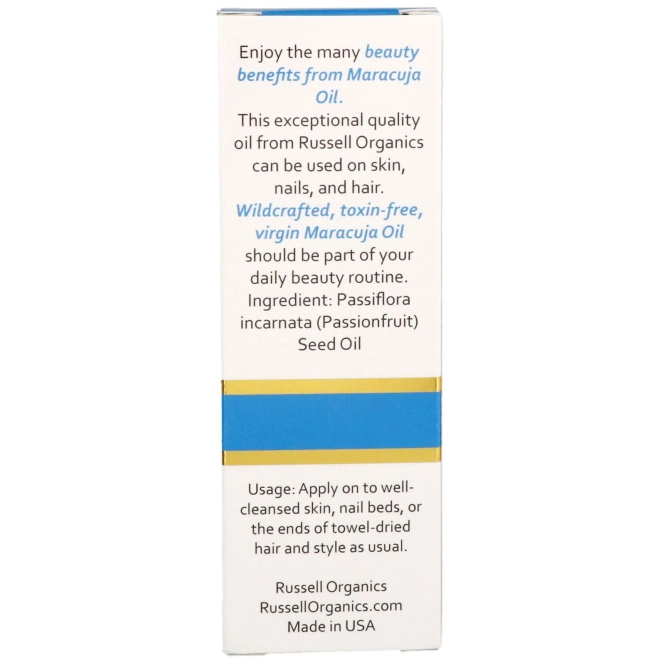 Russell Organics, Масло маракуйи, 2 жидких унции (60 мл)