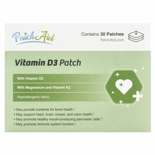 PatchAid, Патчи с витамином D3, 30 шт.