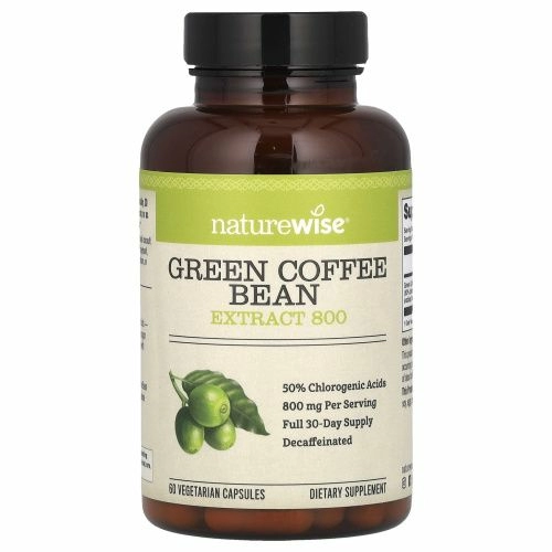 NatureWise, Экстракт зеленых кофейных зерен, 800 мг, 60 вегетарианских капсул