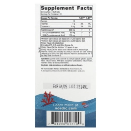 Nordic Naturals, ДГК для детей, клубника, для детей 3–6 лет, 250 мг, 90 желатиновых мини-капсул