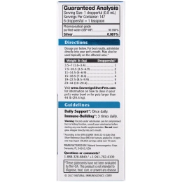 Sovereign Silver, Биоактивный серебряный гидрозоль, для животных, капли для поддержки иммунитета, 4 унции (118 мл)