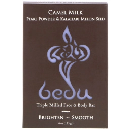 One with Nature, Тройное пилированное кусковое мыло для лица и тела, верблюжье молоко, жемчужные белила и семя тыквы из Калахари, 4 унции (113 г)