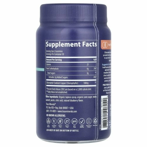 Trace Minerals Research, Мармелад с хлорофиллом Ягодные 60 мармеладок