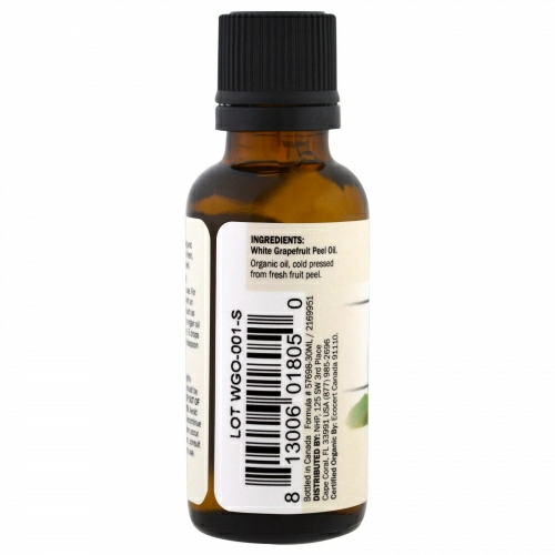 Dr. Mercola, Органическое эфирное масло, белый грейпфрут, 1 унция (30 мл)