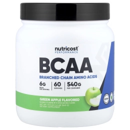 Nutricost, Performance, BCAA, со вкусом зеленого яблока, 540 г (1,2 фунта)