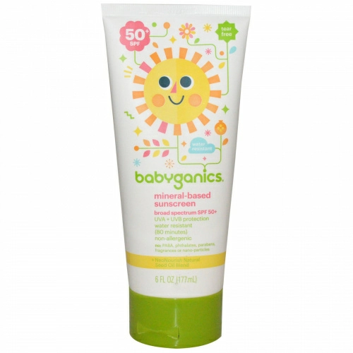 BabyGanics, Солнцезащитный крем на минеральной основе, 50+ SPF, 177 мл