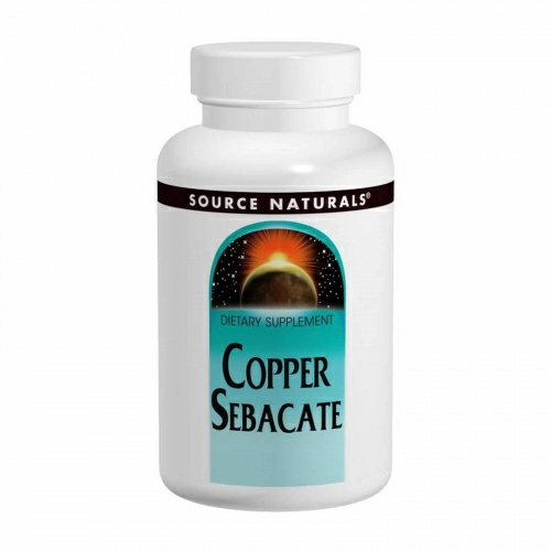 Source Naturals, Медный себацинат, 22 мг, 120 таблеток