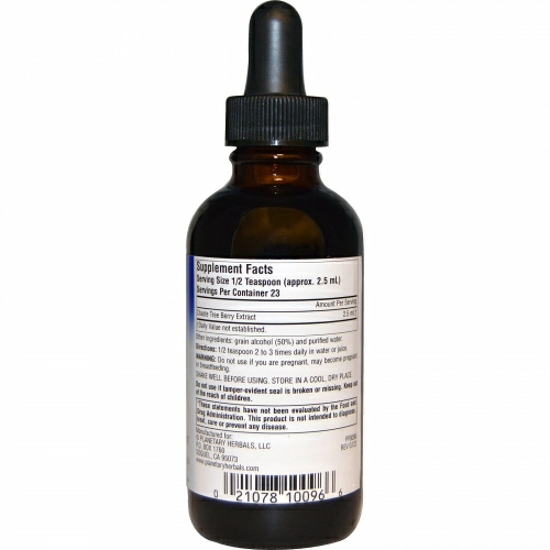Planetary Herbals, Витекс, (экстракт ягод витекса священного), 2 жидкие унции (59,14 мл)