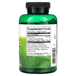 Swanson, Соляная кислота бетаин гидрохлорид с растительной пептазой, 250 растительных капсул