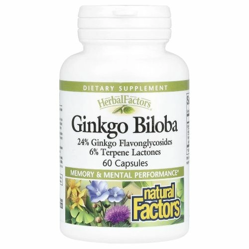Natural Factors, Гингко билоба, 60 капсул