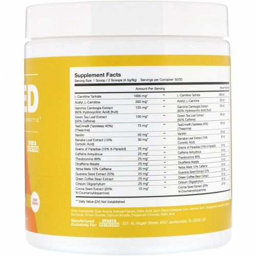Sparta Nutrition, Сверхмощный липолитическкий жиросжигатель высшего качества Hydra Shred, манговый нектар, 9,52 унц. (270 г)