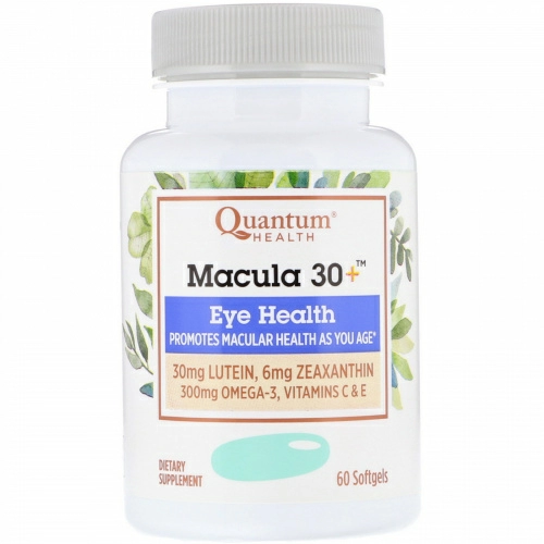 Quantum Health, Macula 30+, Eye Health, 60 Softgels