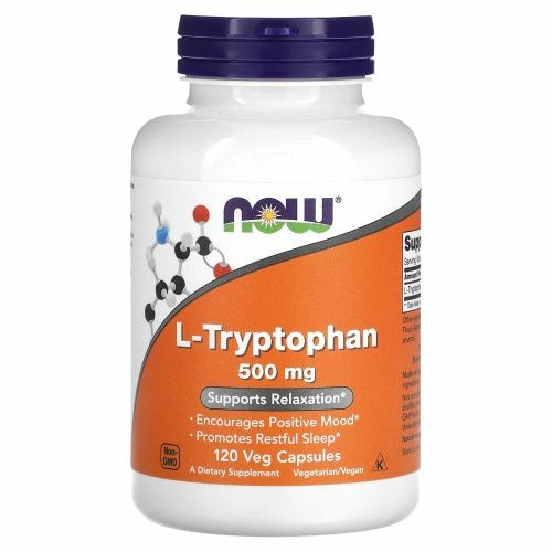 NOW L-Tryptophan 500 мг, 120 Капсул
