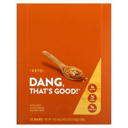 Dang, Keto Bar, Peanut Butter, 12 Bars, 1.4 oz (40 g) Each