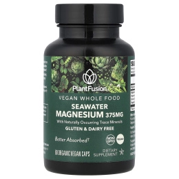 PlantFusion, Vegan SeaWater Magnesium, 60 органических веганских капсул