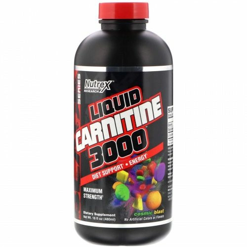 Nutrex Research, Жидкий карнитин 3000, Космический заряд, 16 ж. унц.(480 мл)