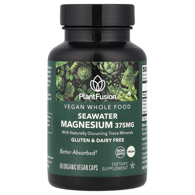 PlantFusion, Vegan SeaWater Magnesium, 60 органических веганских капсул
