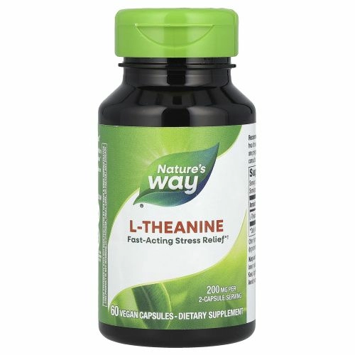Nature's Way, L-Тианин, Стресс 60 овощных капсул
