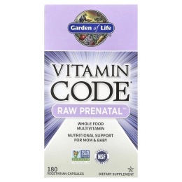 Витамины для беременных Vitamin Code Garden of Life Raw Prenatal, 180 вегетарианских капсул