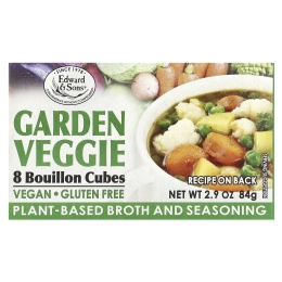 Edward & Sons, Edward & Sons, Garden Veggie, Bouillon Cubes, 8 Cubes
