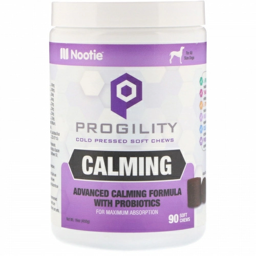 Nootie, Progility, Calming, For Dogs, 90 Cold Pressed Soft Chews