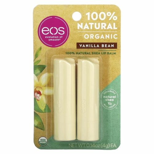 EOS, Бальзам для губ, стручок ванили, 2 шт., .14 унции(4 г) каждый