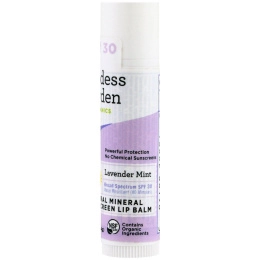 Goddess Garden, Organics, Natural Mineral Sunscreen Lip Balm, SPF 30, Lavender Mint, 0.15 oz (4 g)