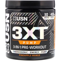 USN, 3XT- Pump, 3-In-1 Pre-Workout, Pineapple-Mango, 6.56 oz (186 g)