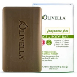 Olivella, Неароматизированное мыло для лица и тела, 3,52 унции (100 г)