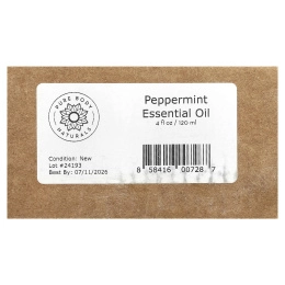 Pure Body Naturals, эфирное масло, перечная мята, 120 мл (4 жидк. унции)