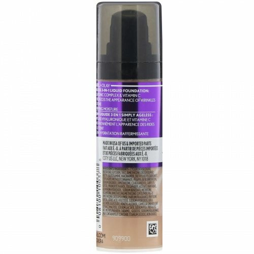 Covergirl, Olay Simply Ageless, тональная основа 3 в 1, оттенок 220 «Натуральный кремовый», 30 мл (1 жидк. унция)