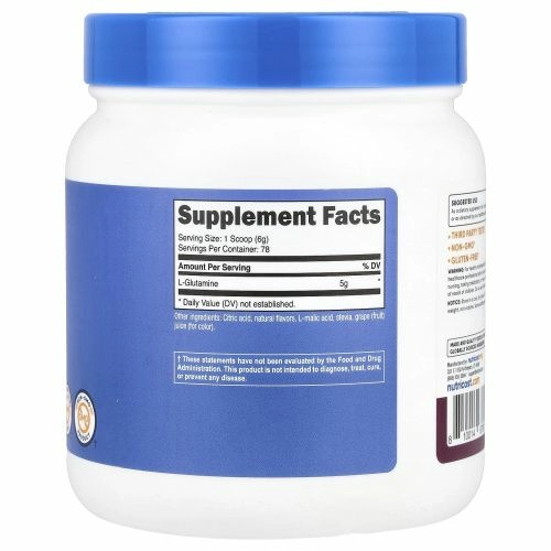 Nutricost, L-глютамин, ежевичный лимонад, 500 г (17,9 унции)