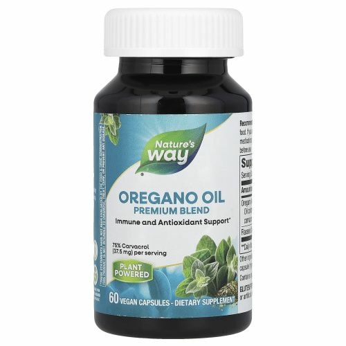 Nature's Way, Масло орегано, стандартизированное, 60 вегетарианских капсул