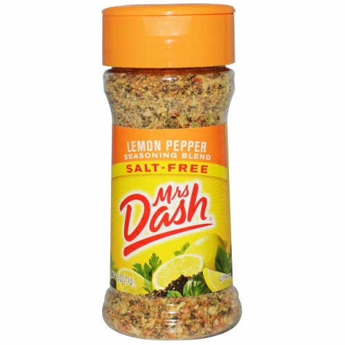 Mrs. Dash, Смесь приправ с перцем и цедрой лимона, 2,5 унции (71 г)