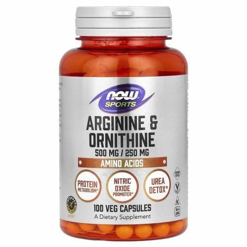 Now Foods Аргинин и орнитин (500 мг/250 мг) 100 капсул